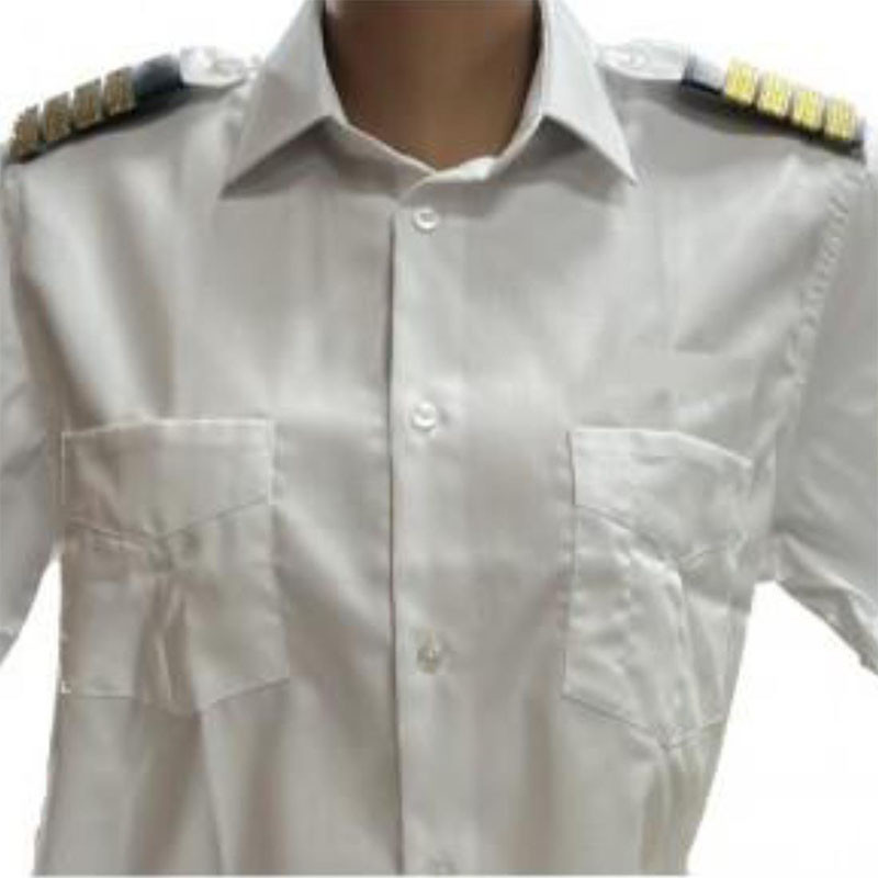 Su İtici Özellikli Polyester Kısa Kollu Pilot Gömleği