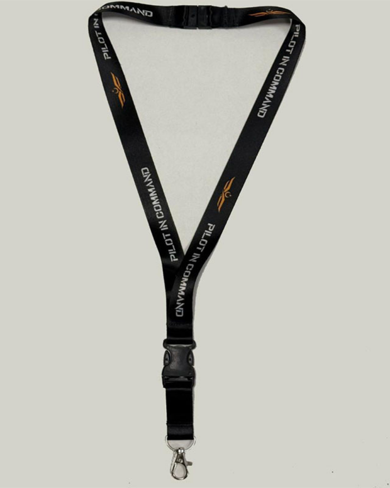 Boyun Askısı Lanyard Pilot In Command Broveli Siyah