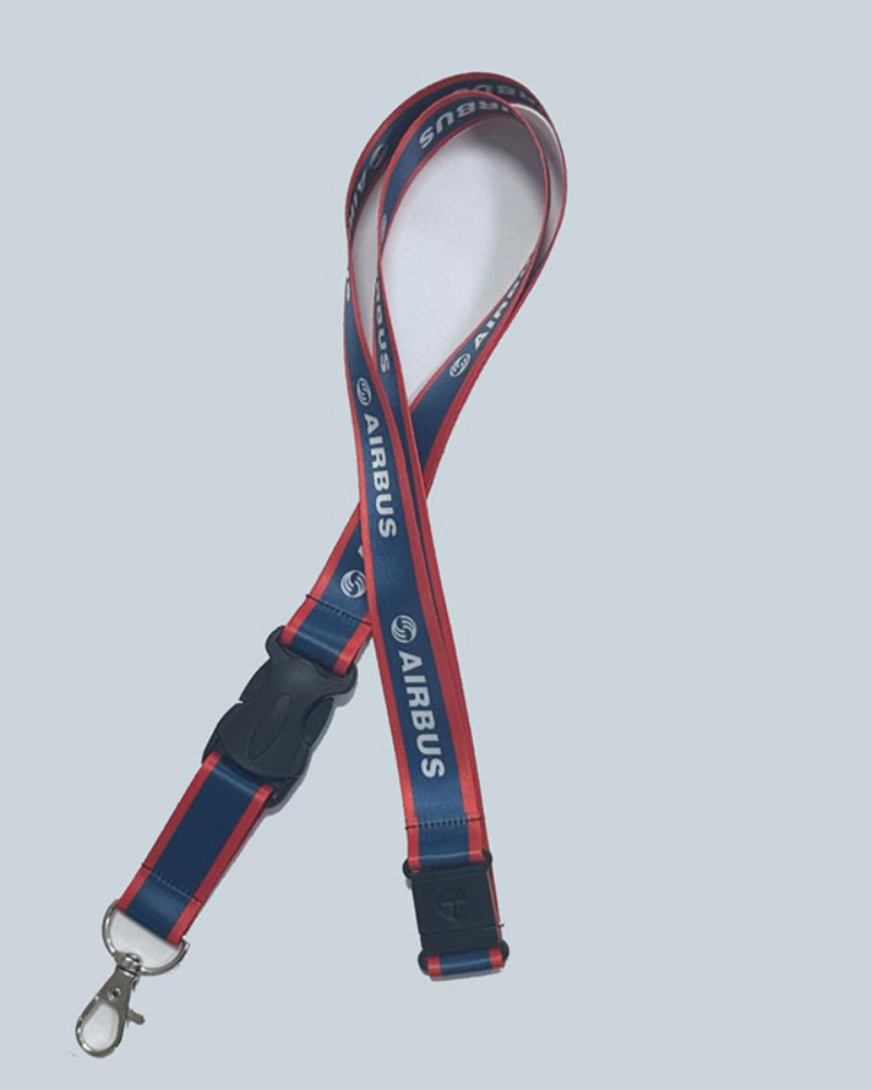 Boyun Askısı Lanyard Airbus Temalı Kırmızı Mavi