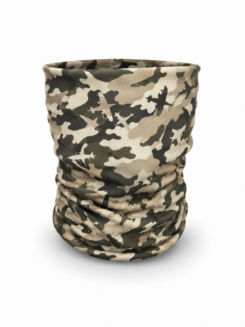 Buff "Haki Askeri Kamuflaj Uçak Desenli"