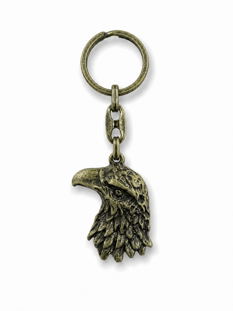 Metal Anahtarlık Kartal Baş Haki