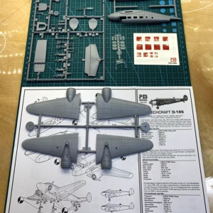 Beechcraft D-18S Yolcu-Yük Uçağı PM Model Demonte Plastik Uçak Maket Kiti