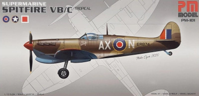 Supermarine Spitfire VB/C 1/72 PM Model Demonte Plastik Uçak Maket Kiti