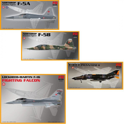 PM Model MAKET SET TUAF FIGHTERS (F-5A, F-5B, F-4, F-16)