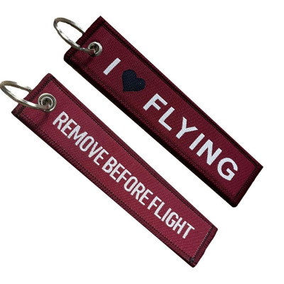 Kumaş Anahtarlık Bordo RBF (I Love Flying)