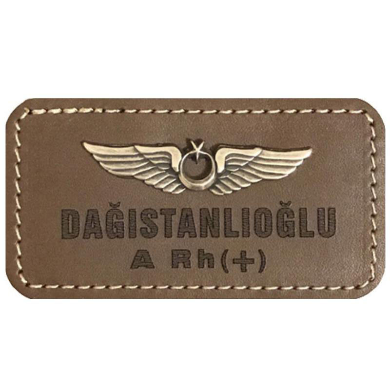 Pilot İsimlik Deri Cırtlı Etiket