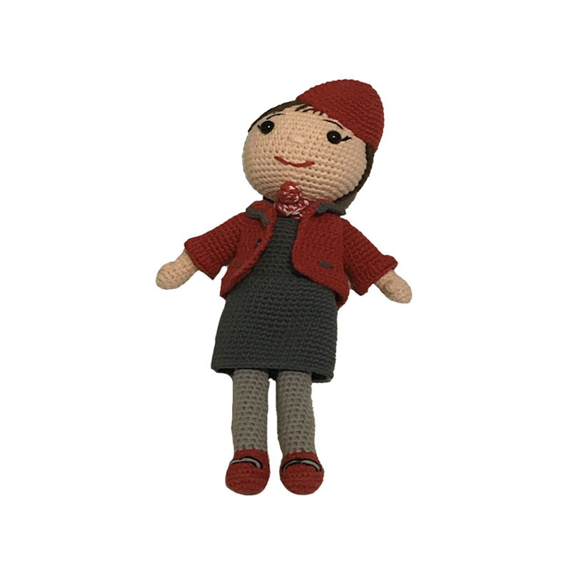 Amigurumi Organik Örgü Hostes Figürü El Yapımı