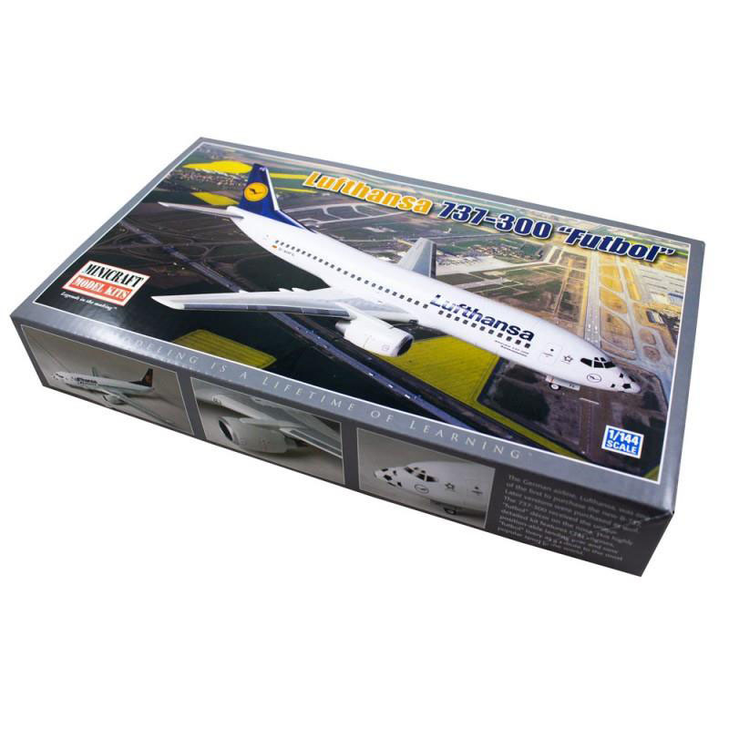 PM Model Lufthansa B737-300 Futbol Boyamalı Demonte Plastik Uçak Maket Kiti