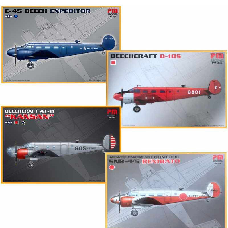 PM Model Beechcraft Maket Seti AT-11 KANSAN BEECH Expeditor SNB 4/5 D18S