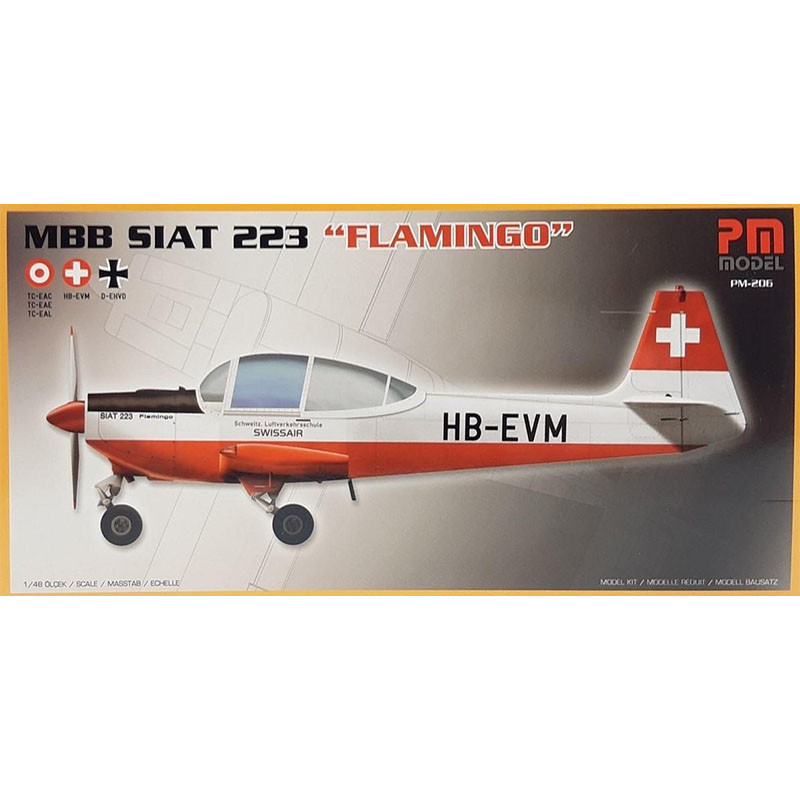 MBB SIAT 223 Flamingo 1/72 PM Model Demonte Plastik Eğitim Uçağı Maket Kiti