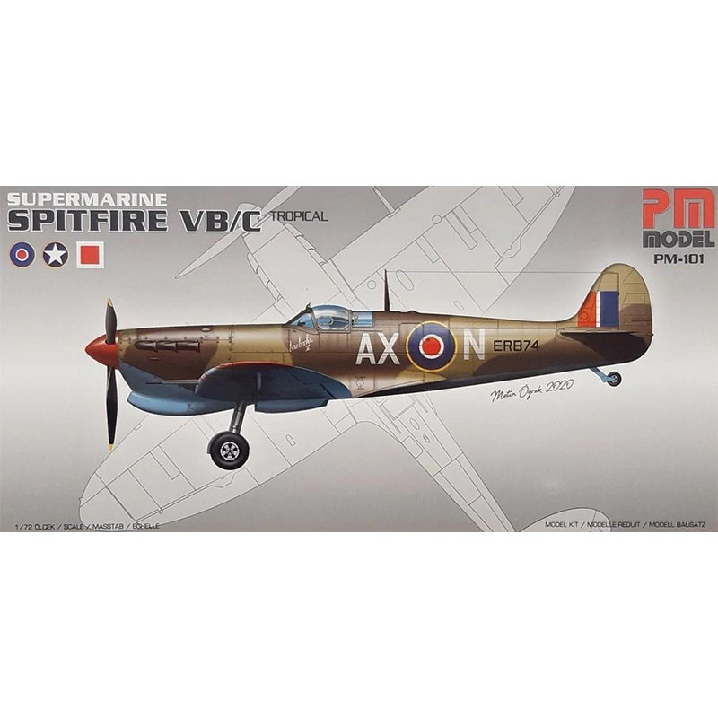 Supermarine Spitfire VB/C 1/72 PM Model Demonte Plastik Uçak Maket Kiti