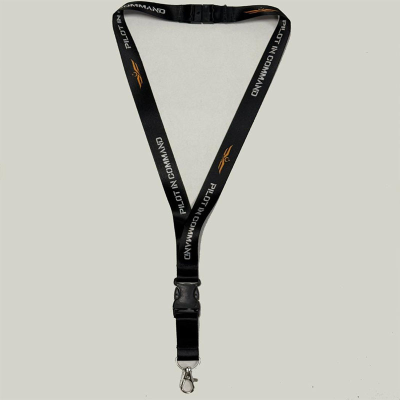 Boyun Askısı Lanyard Pilot In Command Broveli Siyah